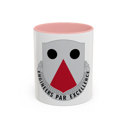 980 Engineer Battalion (U.S. Army) Accent Coffee Mug