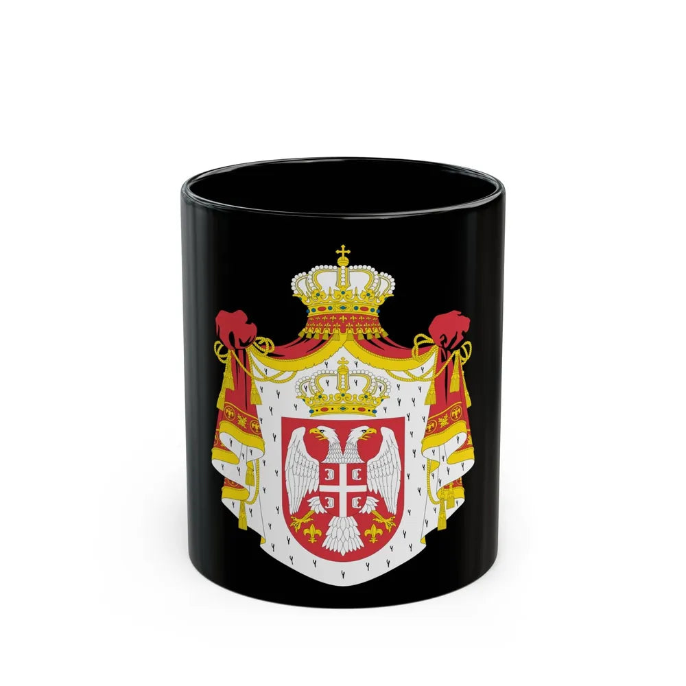 Coat of arms of Serbia (2004-2010) - Black Coffee Mug-11oz-Go Mug Yourself