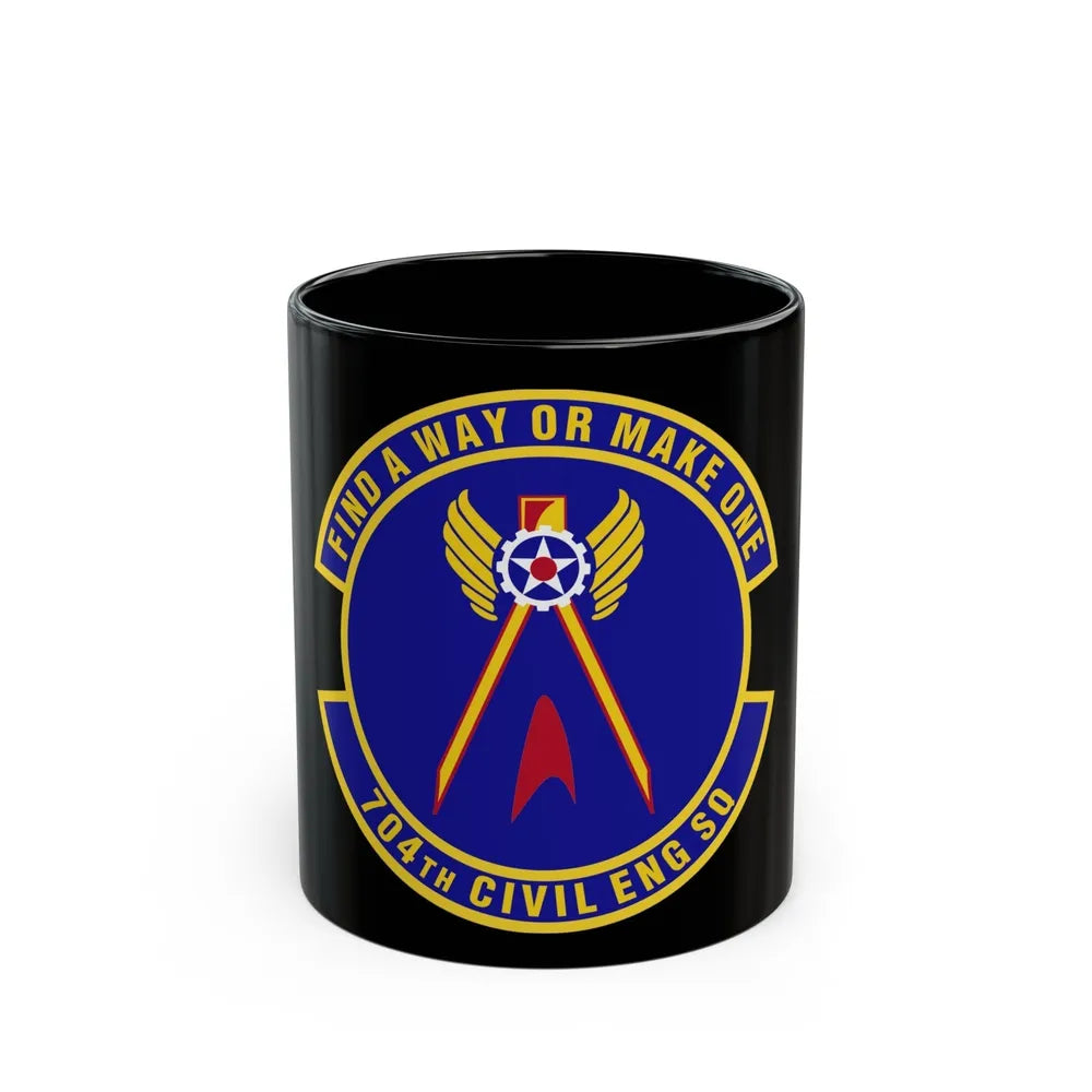 704th Civil Engineer Squadron (U.S. Air Force) Black Coffee Mug-11oz-Go Mug Yourself