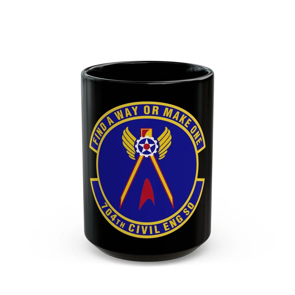 704th Civil Engineer Squadron (U.S. Air Force) Black Coffee Mug-15oz-Go Mug Yourself