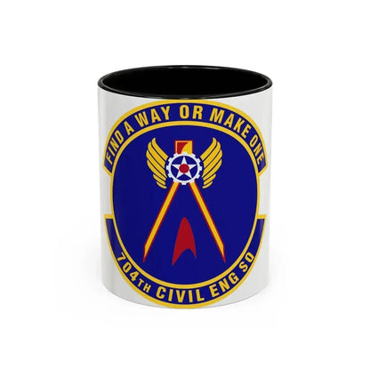 704th Civil Engineer Squadron (U.S. Air Force) Accent Coffee Mug 11oz Black - Go Mug Yourself