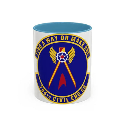 704th Civil Engineer Squadron (U.S. Air Force) Accent Coffee Mug 11oz Light Blue - Go Mug Yourself