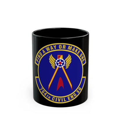 704th Civil Engineer Squadron (U.S. Air Force) Black Coffee Mug 11oz - Go Mug Yourself