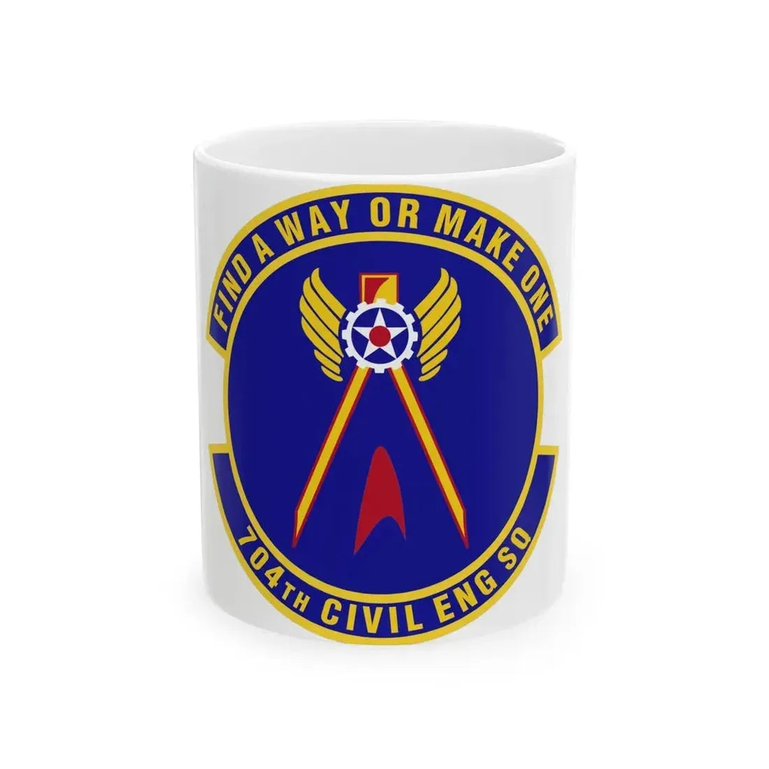 704th Civil Engineer Squadron (U.S. Air Force) White Coffee Mug 11oz - Go Mug Yourself
