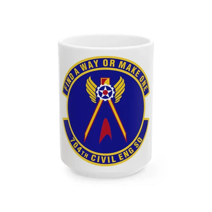 704th Civil Engineer Squadron (U.S. Air Force) White Coffee Mug 15oz - Go Mug Yourself