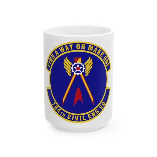 704th Civil Engineer Squadron (U.S. Air Force) White Coffee Mug 15oz - Go Mug Yourself