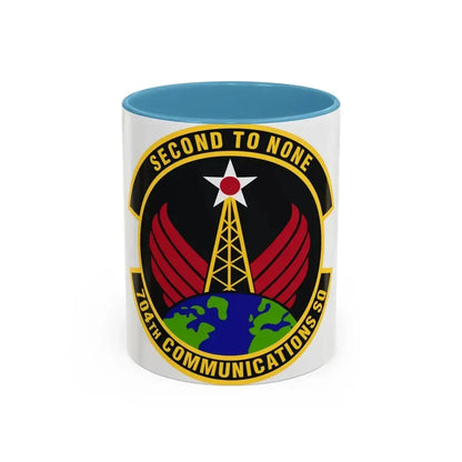 704th Communications Squadron (U.S. Air Force) Accent Coffee Mug 11oz Light Blue - Go Mug Yourself