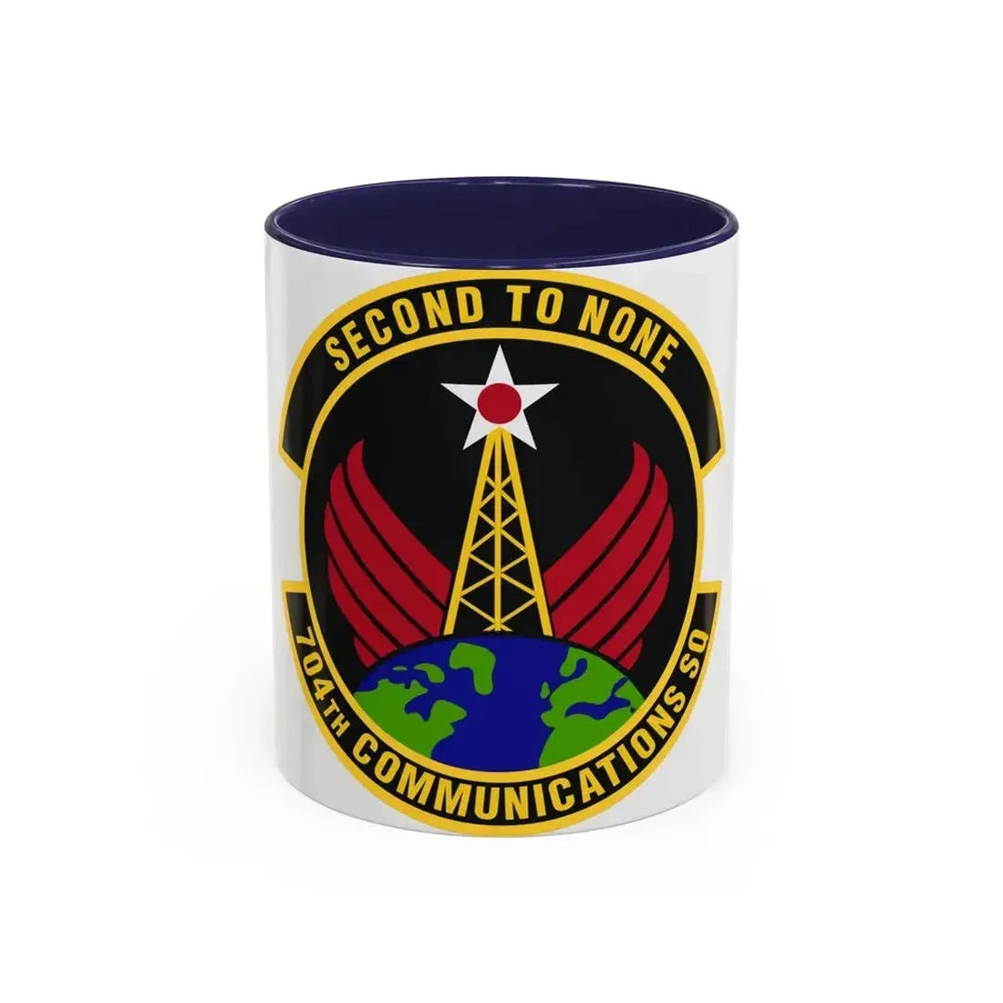 704th Communications Squadron (U.S. Air Force) Accent Coffee Mug 11oz Navy - Go Mug Yourself