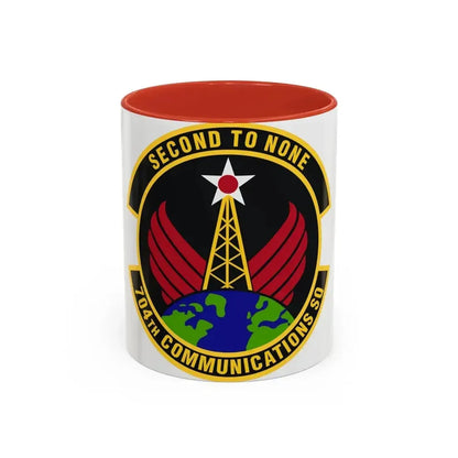 704th Communications Squadron (U.S. Air Force) Accent Coffee Mug 11oz Red - Go Mug Yourself