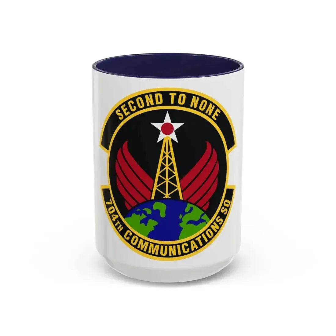 704th Communications Squadron (U.S. Air Force) Accent Coffee Mug 15oz Navy - Go Mug Yourself
