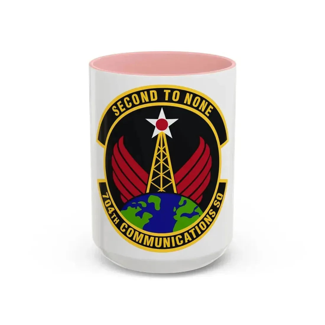 704th Communications Squadron (U.S. Air Force) Accent Coffee Mug 15oz Pink - Go Mug Yourself
