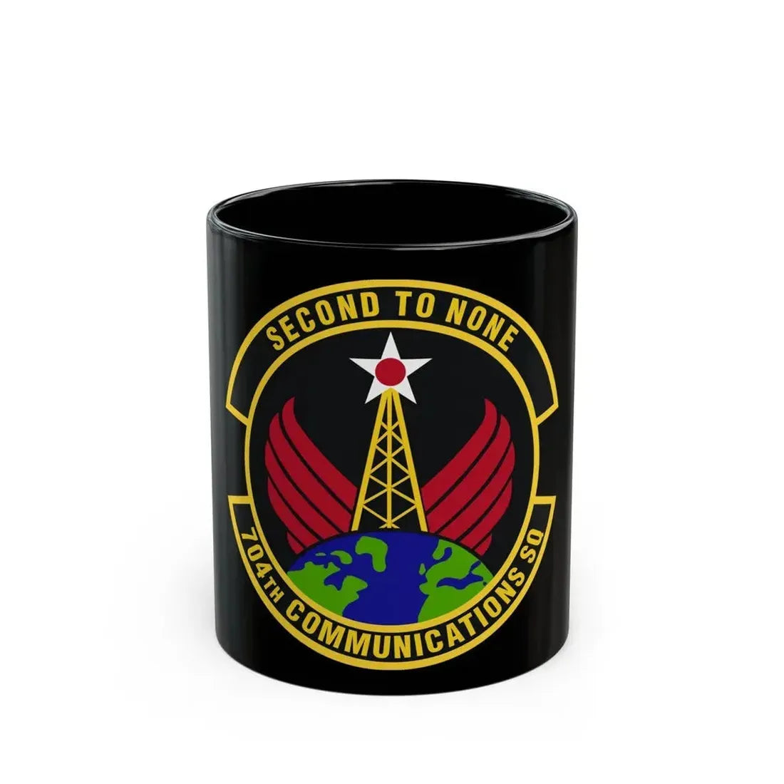 704th Communications Squadron (U.S. Air Force) Black Coffee Mug - Go Mug Yourself