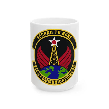 704th Communications Squadron (U.S. Air Force) White Coffee Mug 15oz - Go Mug Yourself