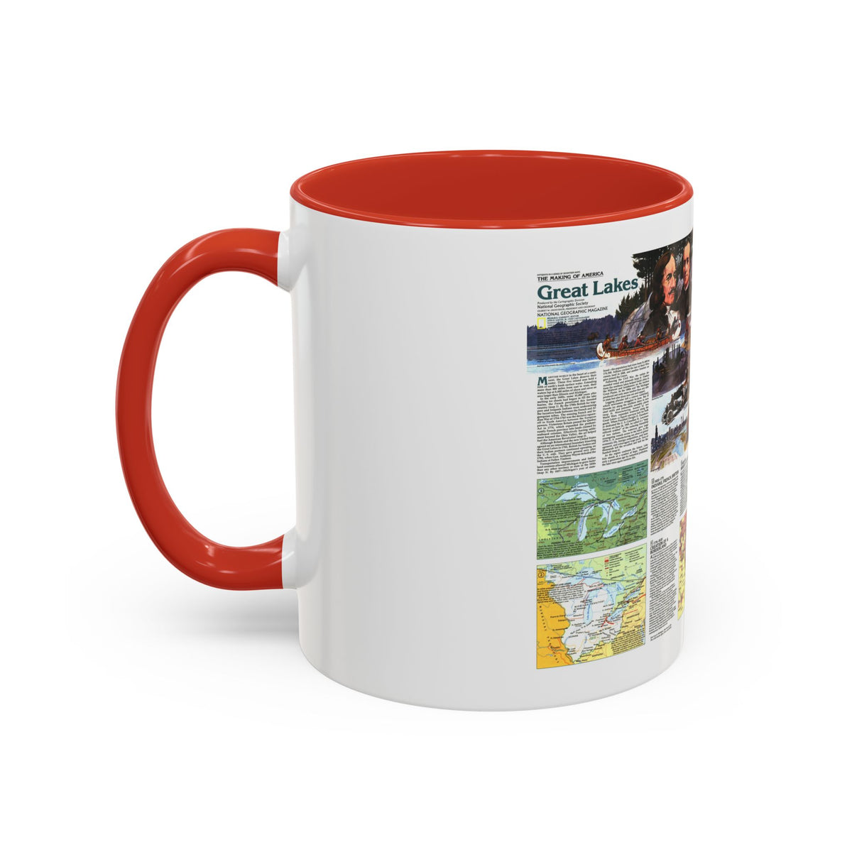 Canada - The Great Lakes 2 (1987) (Map) Accent Coffee Mug