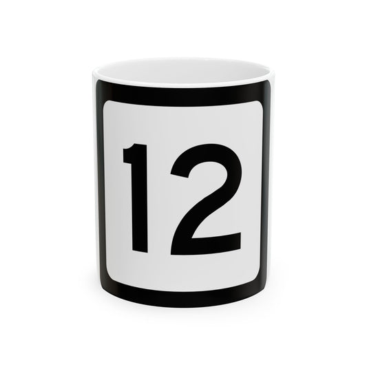 WV-12 (Virginia) (Road Sign) White Coffee Mug-11oz-Go Mug Yourself