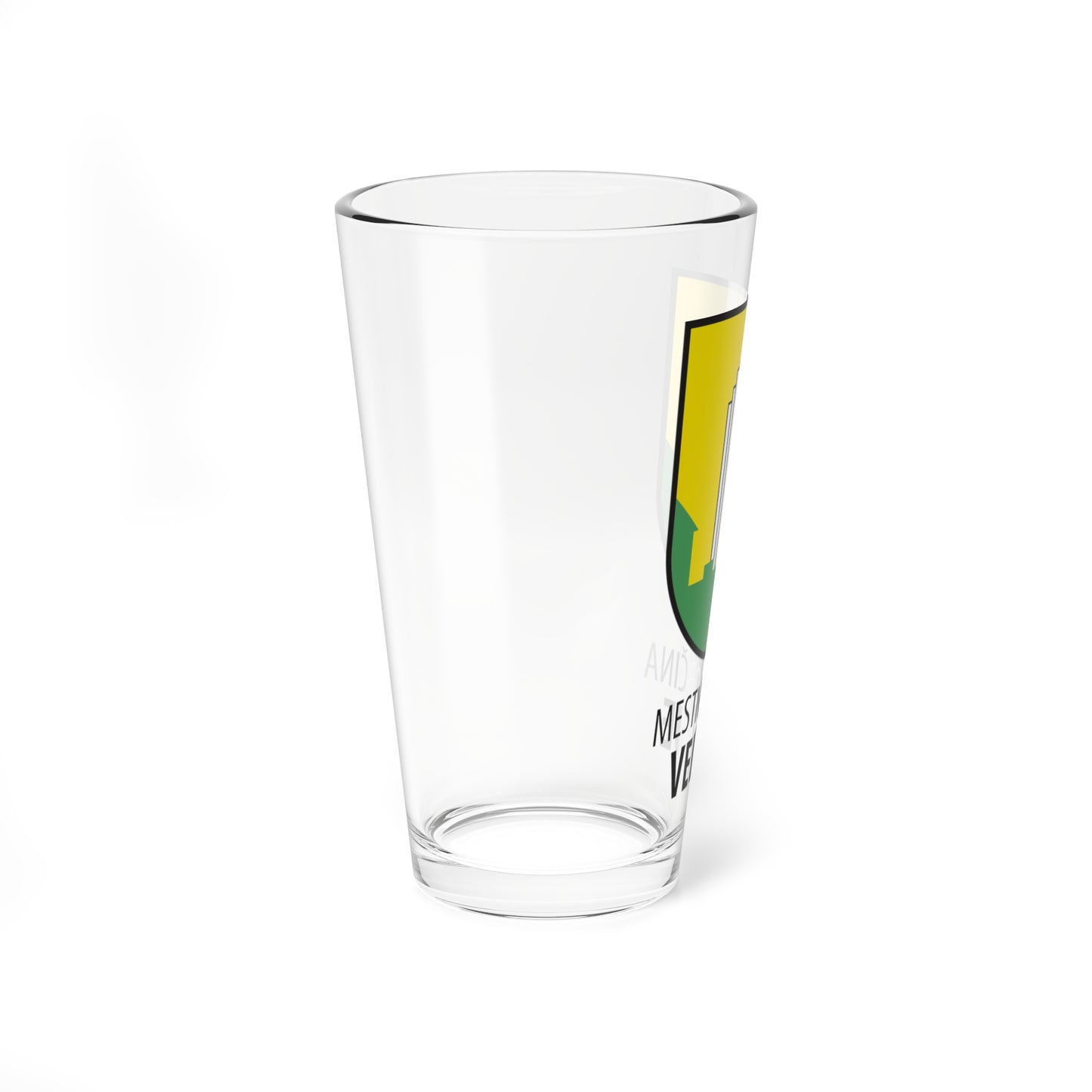 Coat of arms of Velenje with lettering (Slovenia) (Coat of Arms) Pint Glass 16oz