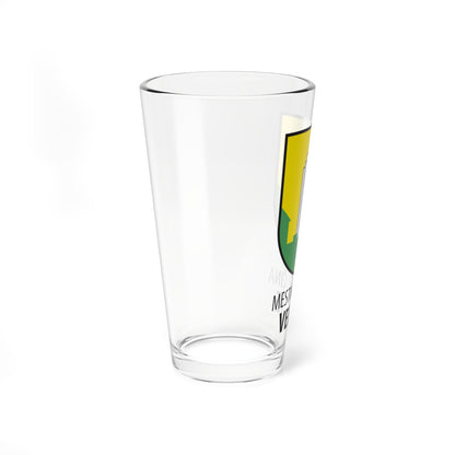 Coat of arms of Velenje with lettering (Slovenia) (Coat of Arms) Pint Glass 16oz