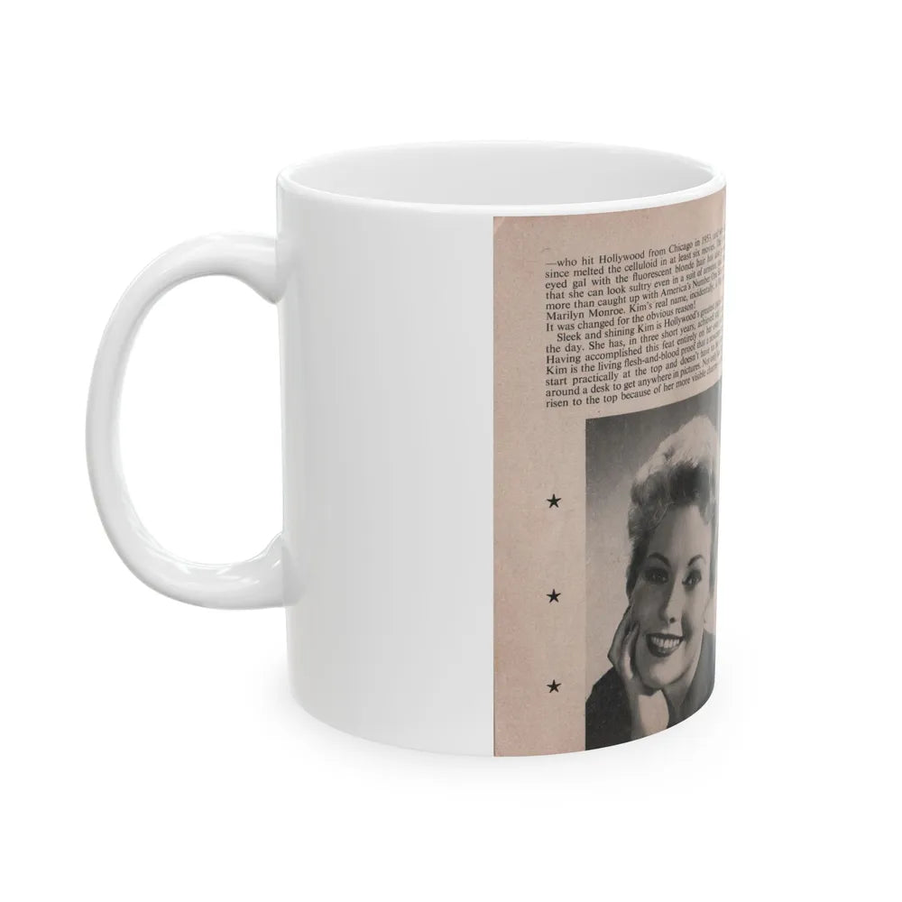 Kim Novak #141 - Scanned Mag. 66 Photos (Vintage Female Icon) White Coffee Mug-Go Mug Yourself