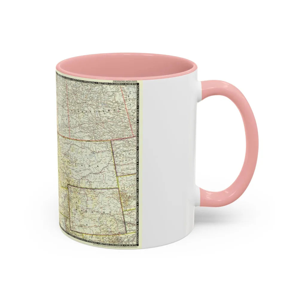 USA - Northwestern (1950) (Map) Accent Coffee Mug-Go Mug Yourself