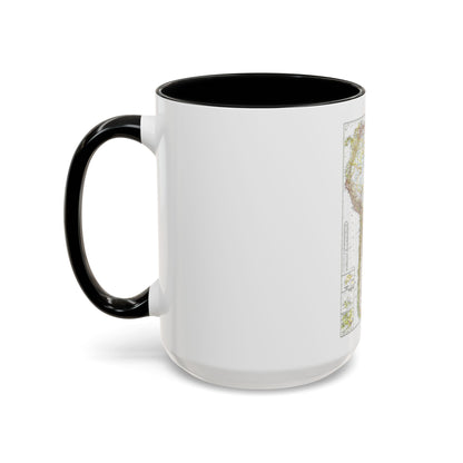 South America (1950) (Map) Accent Coffee Mug