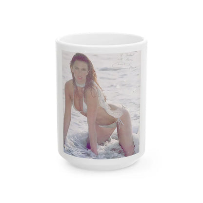 Caroline Munro #229 (Vintage Female Icon) White Coffee Mug-15oz-Go Mug Yourself