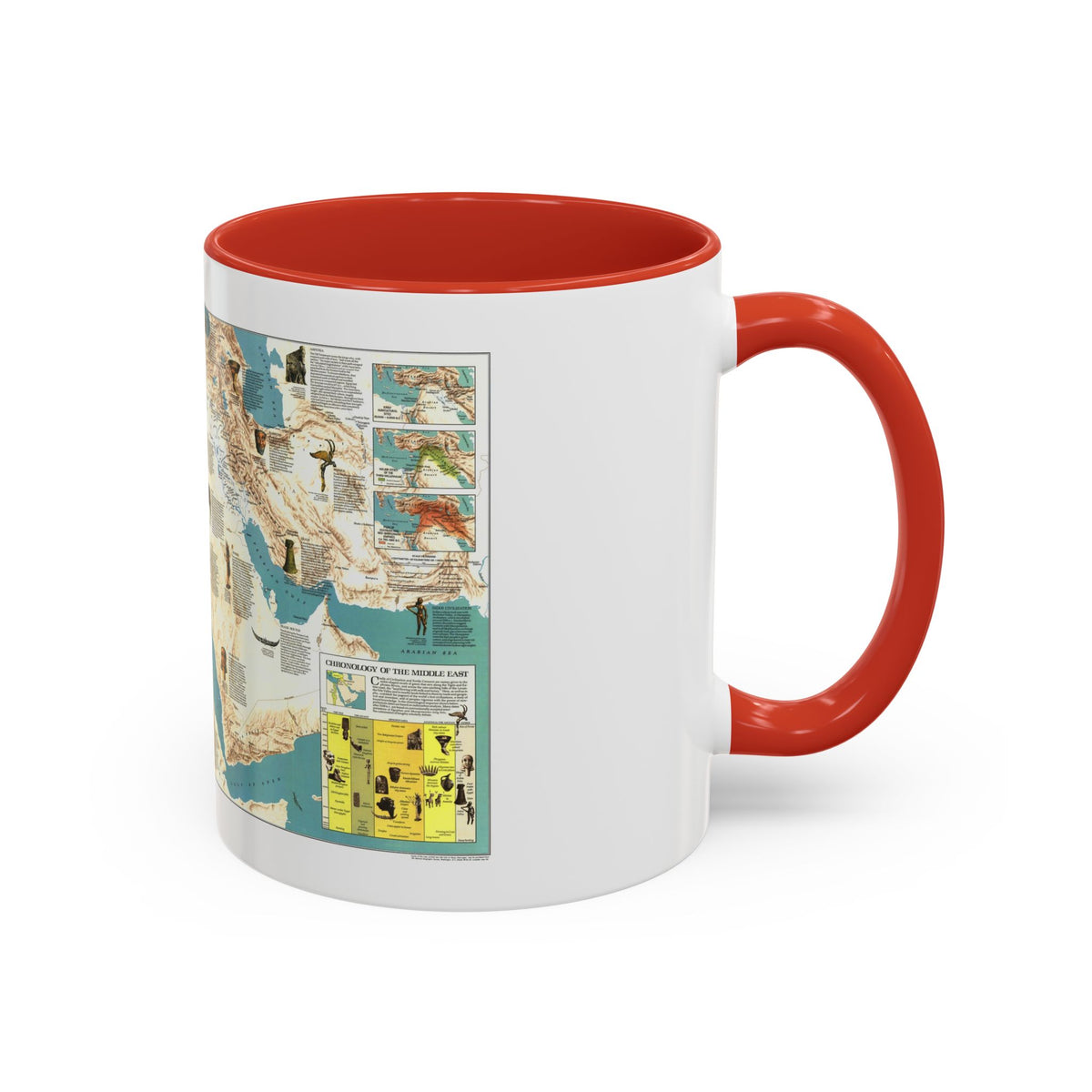 Middle East - Early Civilizations (1978) (Map) Accent Coffee Mug