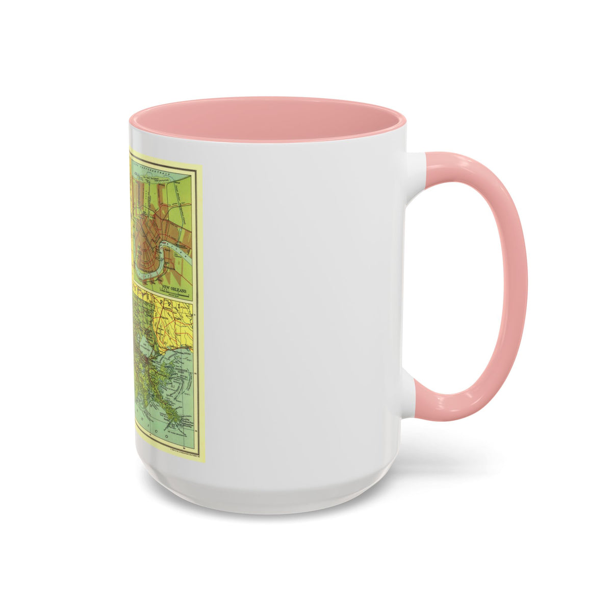 USA - Louisiana (1930) (Map) Accent Coffee Mug