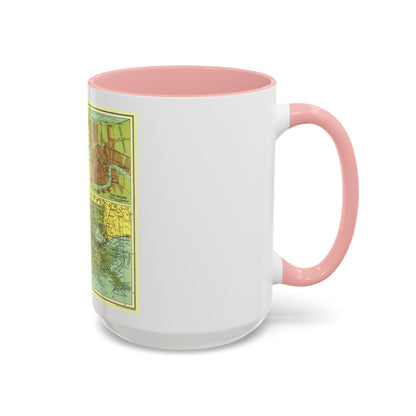 USA - Louisiana (1930) (Map) Accent Coffee Mug