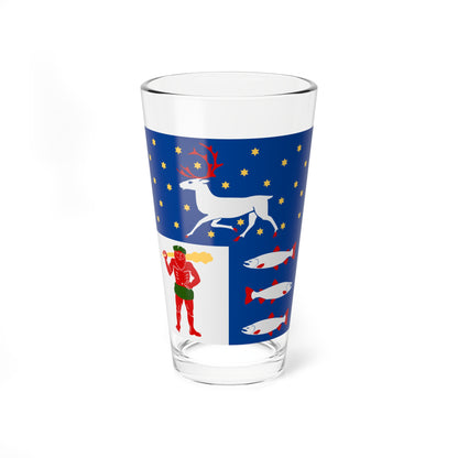 Vasterbottens lan vapenflagga (Sweden) Pint Glass 16oz