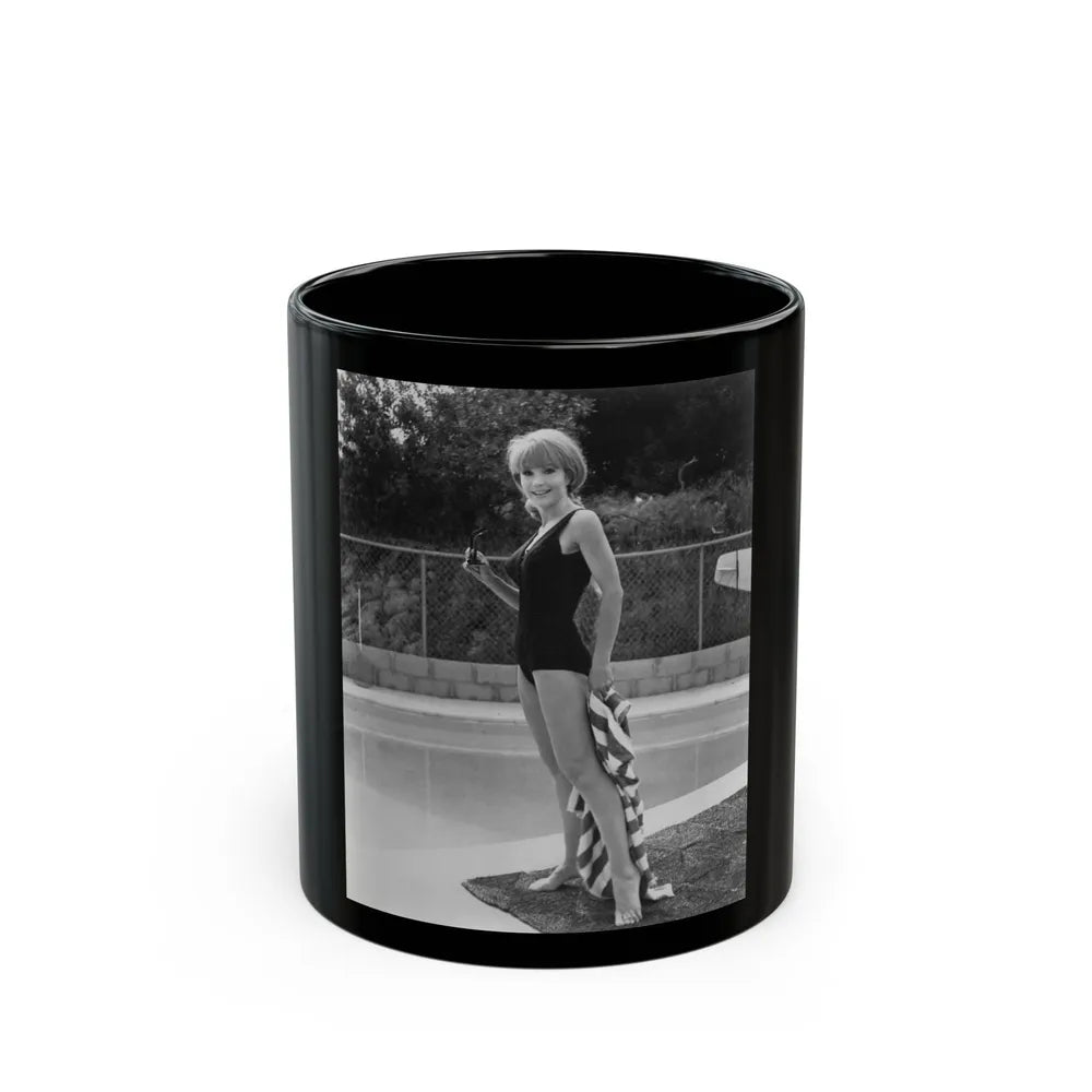 Francine York #182 (Vintage Female Icon) Black Coffee Mug-11oz-Go Mug Yourself