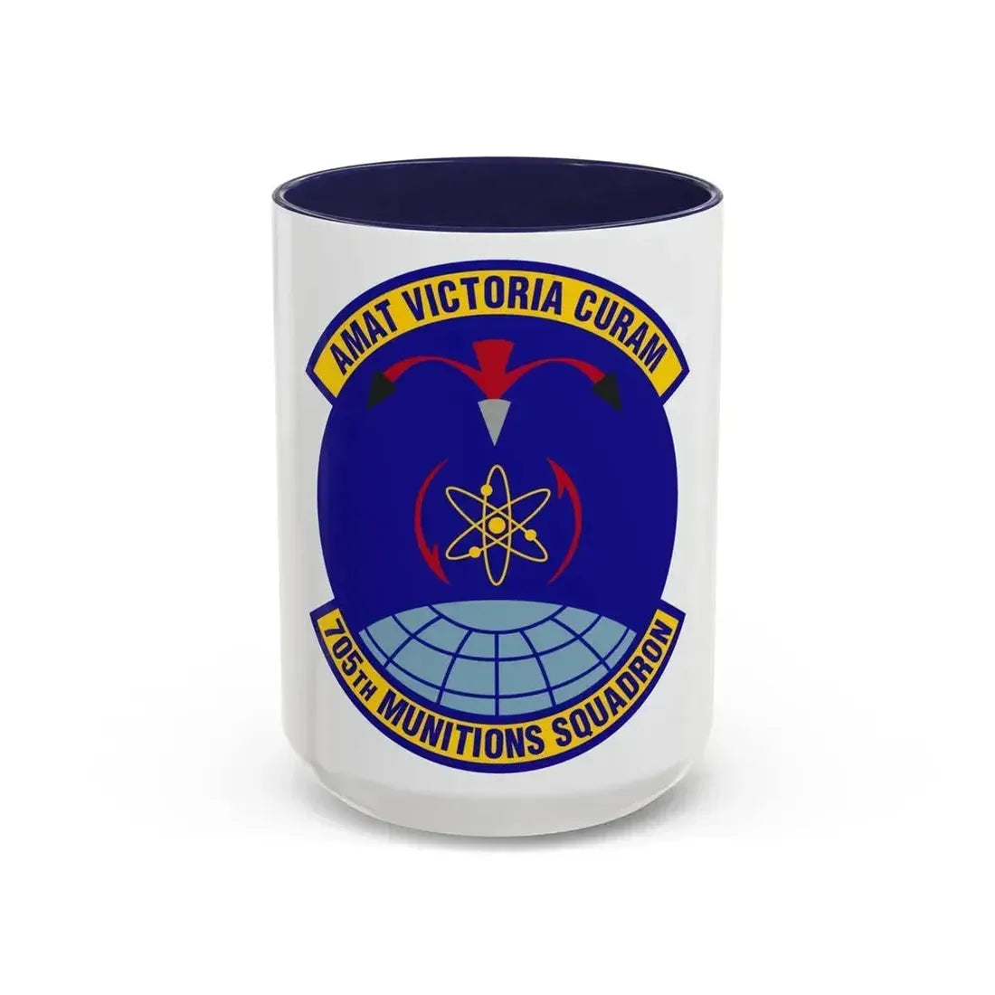 705th Munitions Squadron (U.S. Air Force) Accent Coffee Mug 15oz Navy - Go Mug Yourself