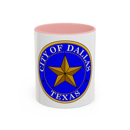 Seal of Dallas - Accent Coffee Mug