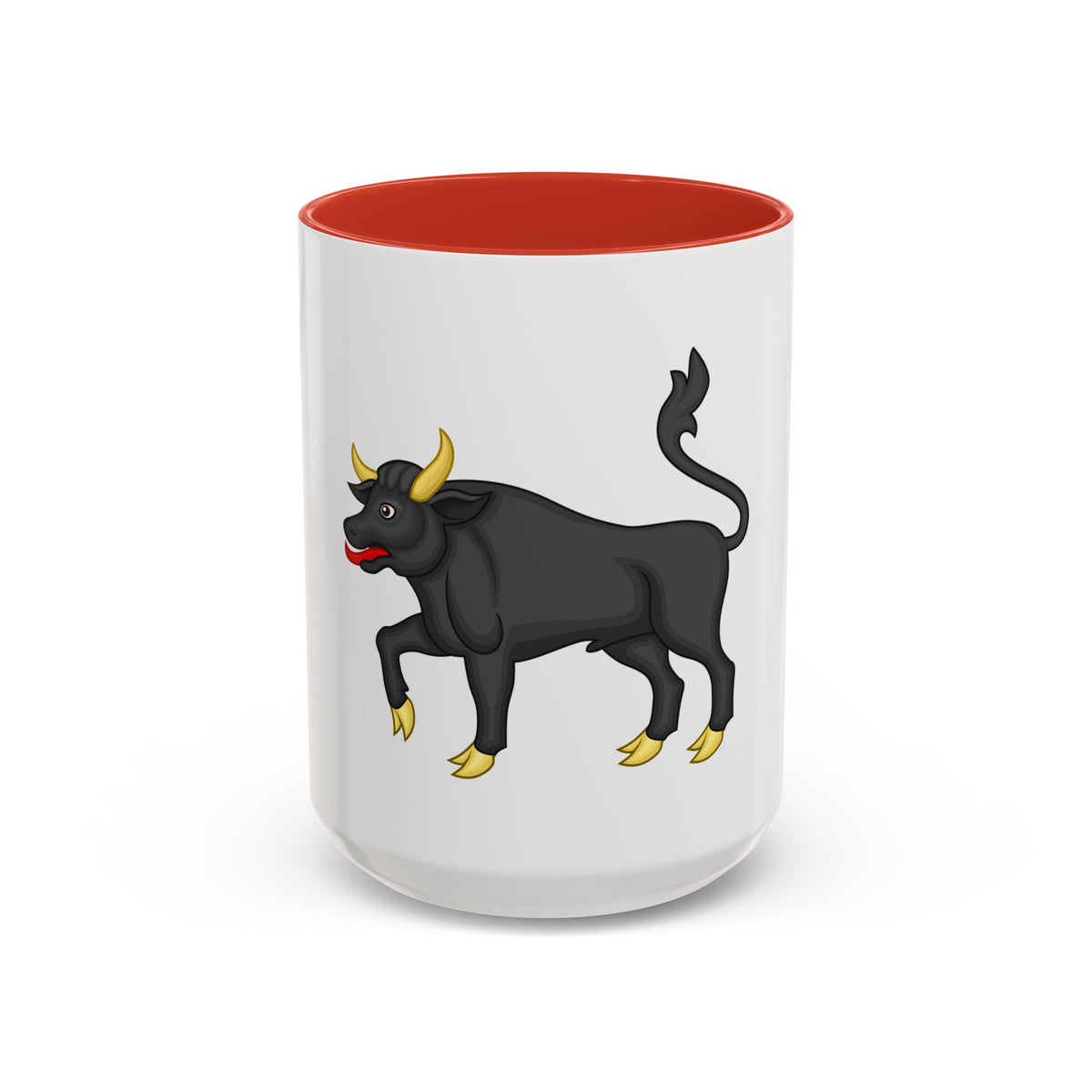 Black Bull of Clarence Badge of Edward IV - Accent Coffee Mug