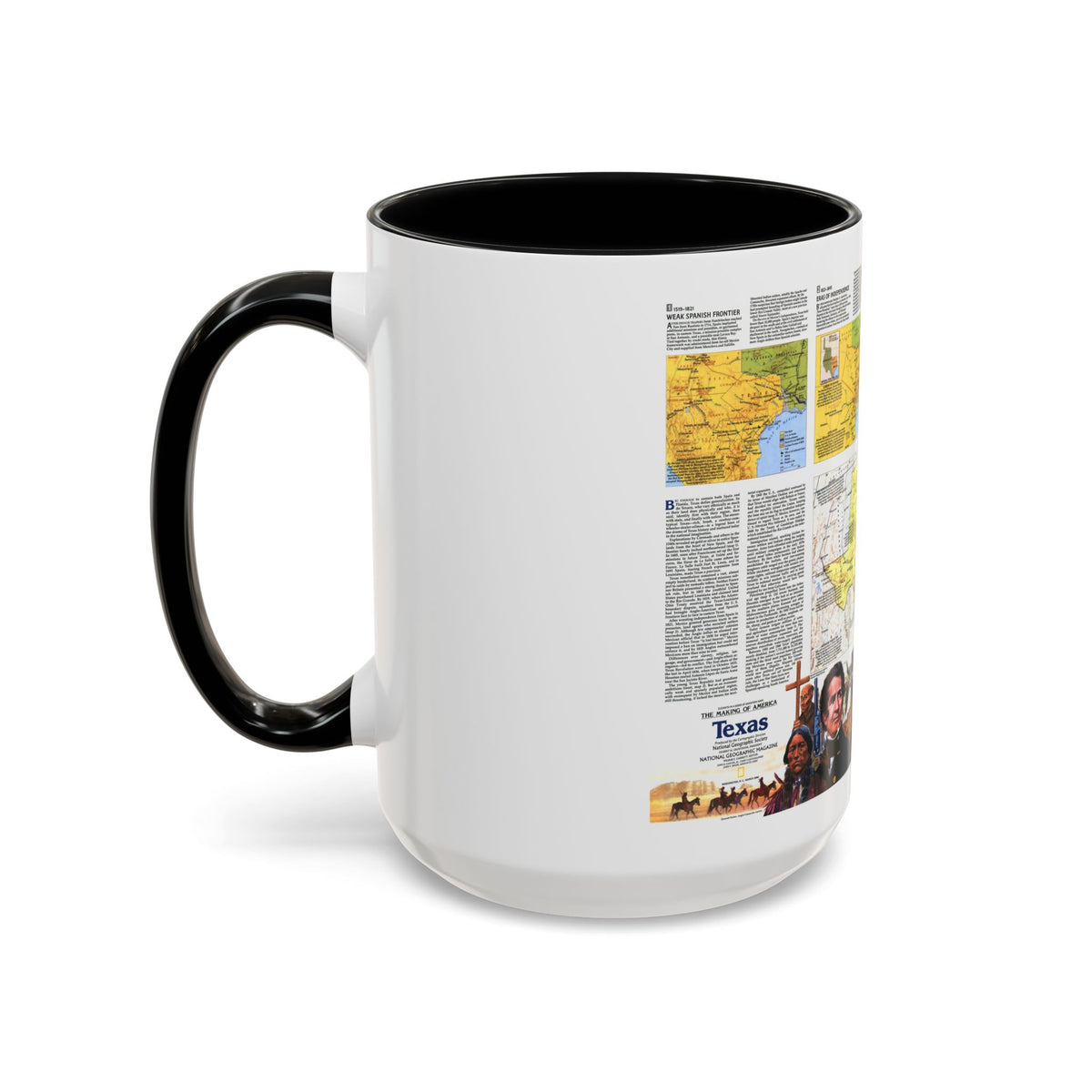 USA - Texas 2 (1986) (Map) Accent Coffee Mug