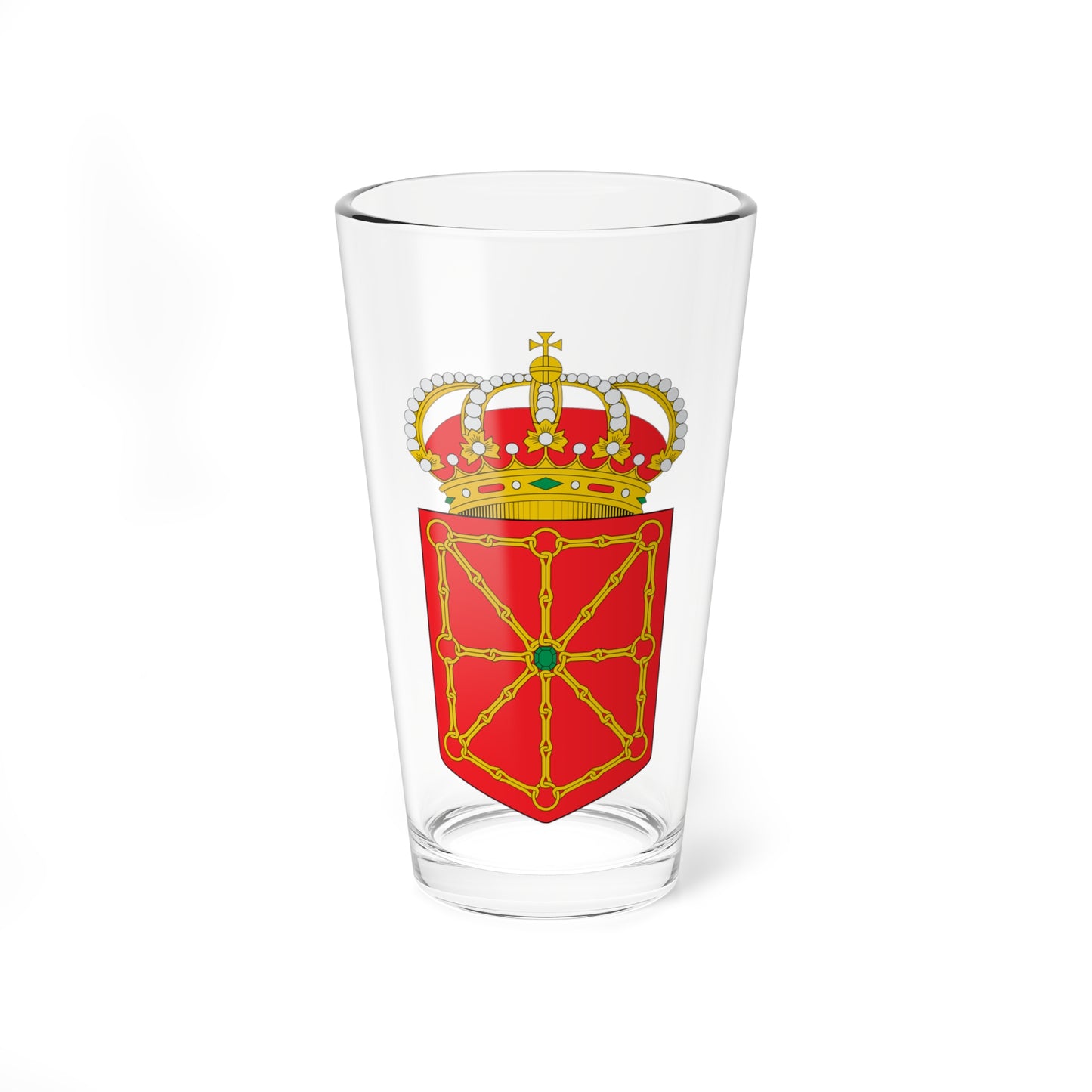 Escudo de Navarra oficial (Spain) (Coat of Arms) Pint Glass 16oz