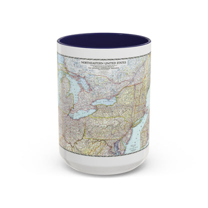 USA - Northeastern (1945) (Map) Accent Coffee Mug