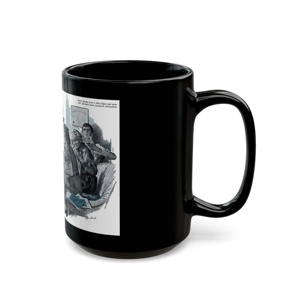 Don't Darken My Door, The American Magazine, January 1950 - Black Coffee Mug-Go Mug Yourself