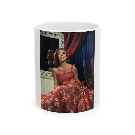 Peggy Dow #69 - 8x10 Color Early 50's Glamour Photo on Magazine Page (Vintage Female Icon) White Coffee Mug-11oz-Go Mug Yourself