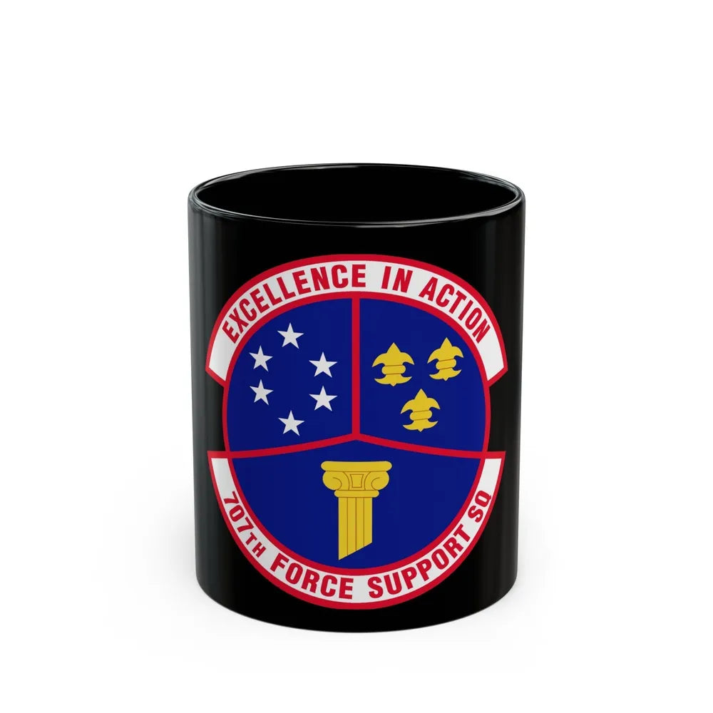 707 Force Support Squadron AFISRA (U.S. Air Force) Black Coffee Mug-11oz-Go Mug Yourself