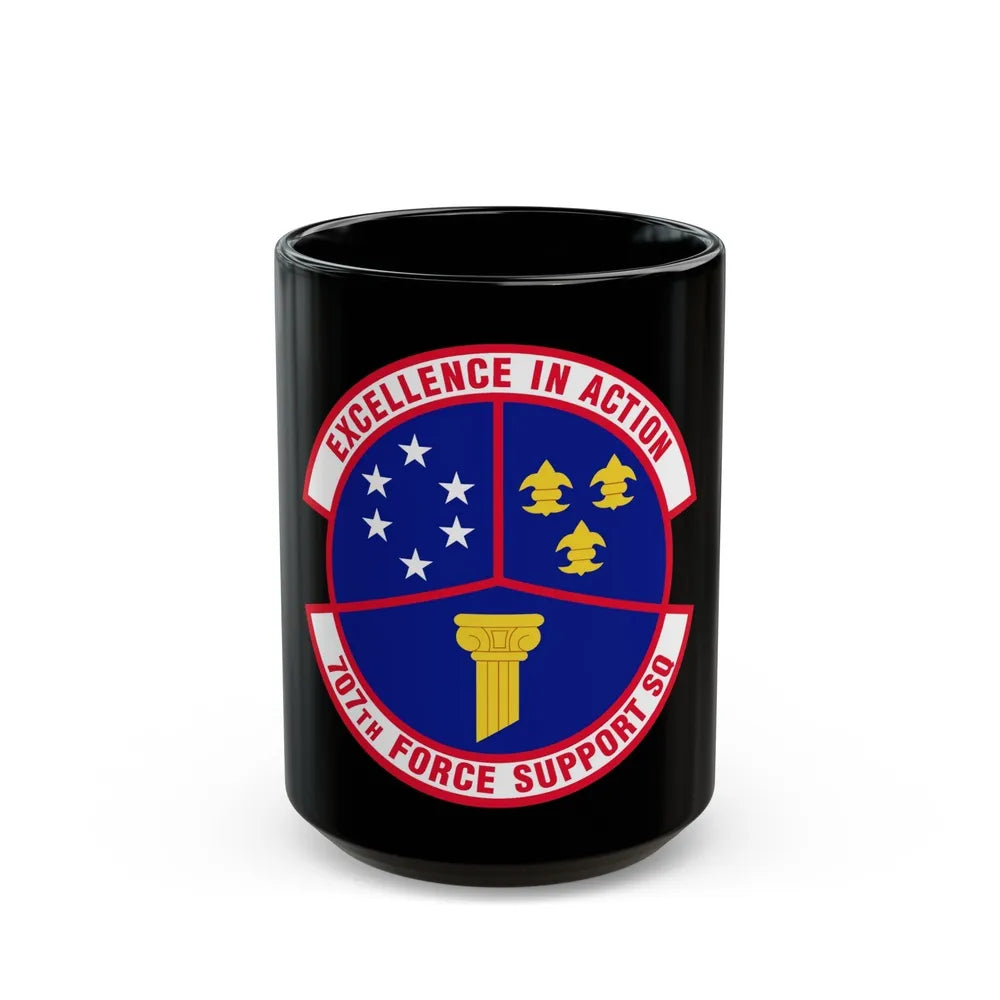 707 Force Support Squadron AFISRA (U.S. Air Force) Black Coffee Mug-15oz-Go Mug Yourself