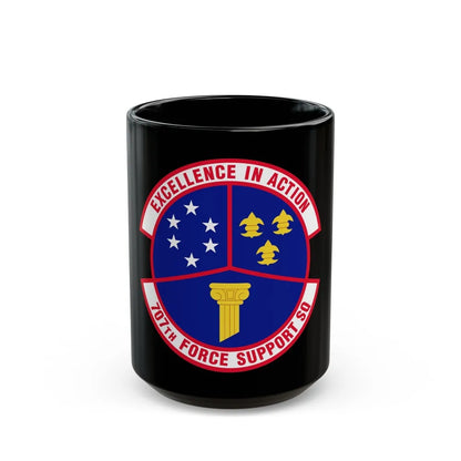 707 Force Support Squadron AFISRA (U.S. Air Force) Black Coffee Mug-15oz-Go Mug Yourself