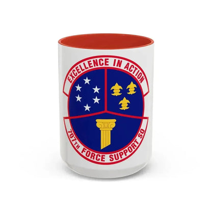 707 Force Support Squadron AFISRA (U.S. Air Force) Accent Coffee Mug 15oz Red - Go Mug Yourself
