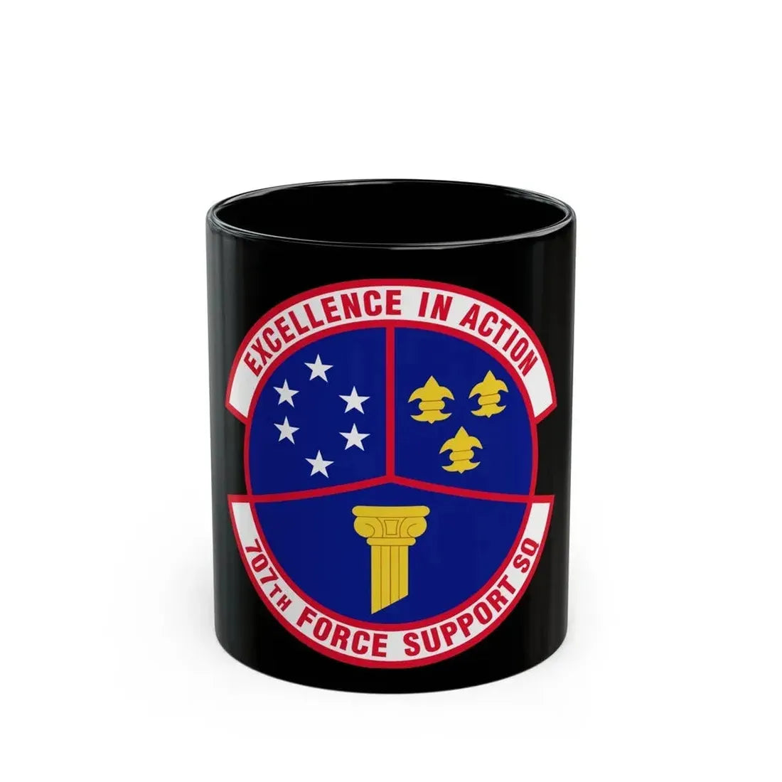 707 Force Support Squadron AFISRA (U.S. Air Force) Black Coffee Mug 11oz - Go Mug Yourself