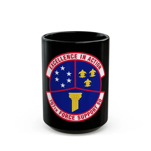 707 Force Support Squadron AFISRA (U.S. Air Force) Black Coffee Mug 15oz - Go Mug Yourself
