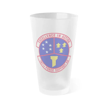 707 Force Support Squadron AFISRA (U.S. Air Force) Frosted Pint Glass 16oz Default Title - Go Mug Yourself