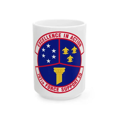 707 Force Support Squadron AFISRA (U.S. Air Force) White Coffee Mug 15oz - Go Mug Yourself