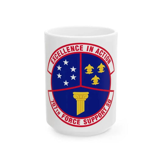 707 Force Support Squadron AFISRA (U.S. Air Force) White Coffee Mug 15oz - Go Mug Yourself