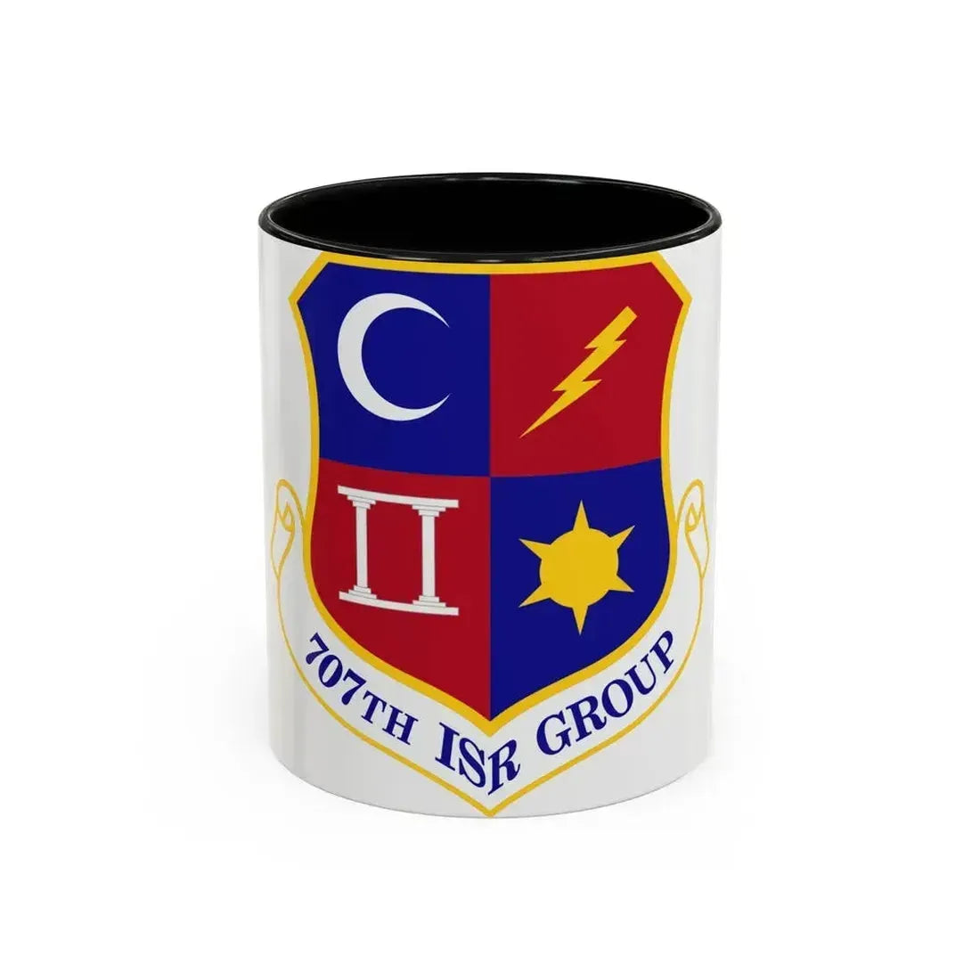 707 Intelligence Surveillance and Reconnaissance Group AFISRA (U.S. Air Force) Accent Coffee Mug 11oz Black - Go Mug Yourself