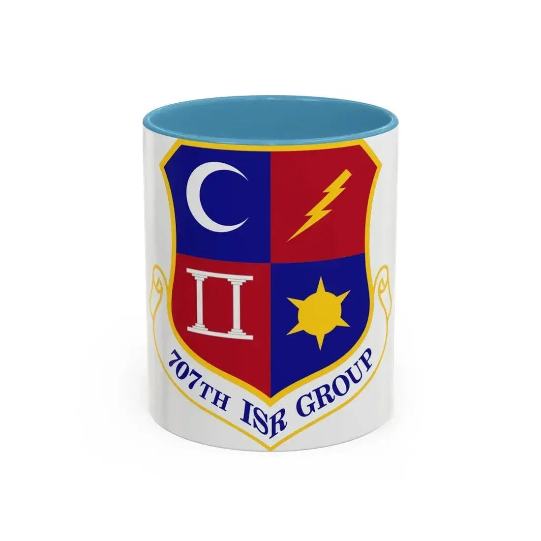 707 Intelligence Surveillance and Reconnaissance Group AFISRA (U.S. Air Force) Accent Coffee Mug 11oz Light Blue - Go Mug Yourself