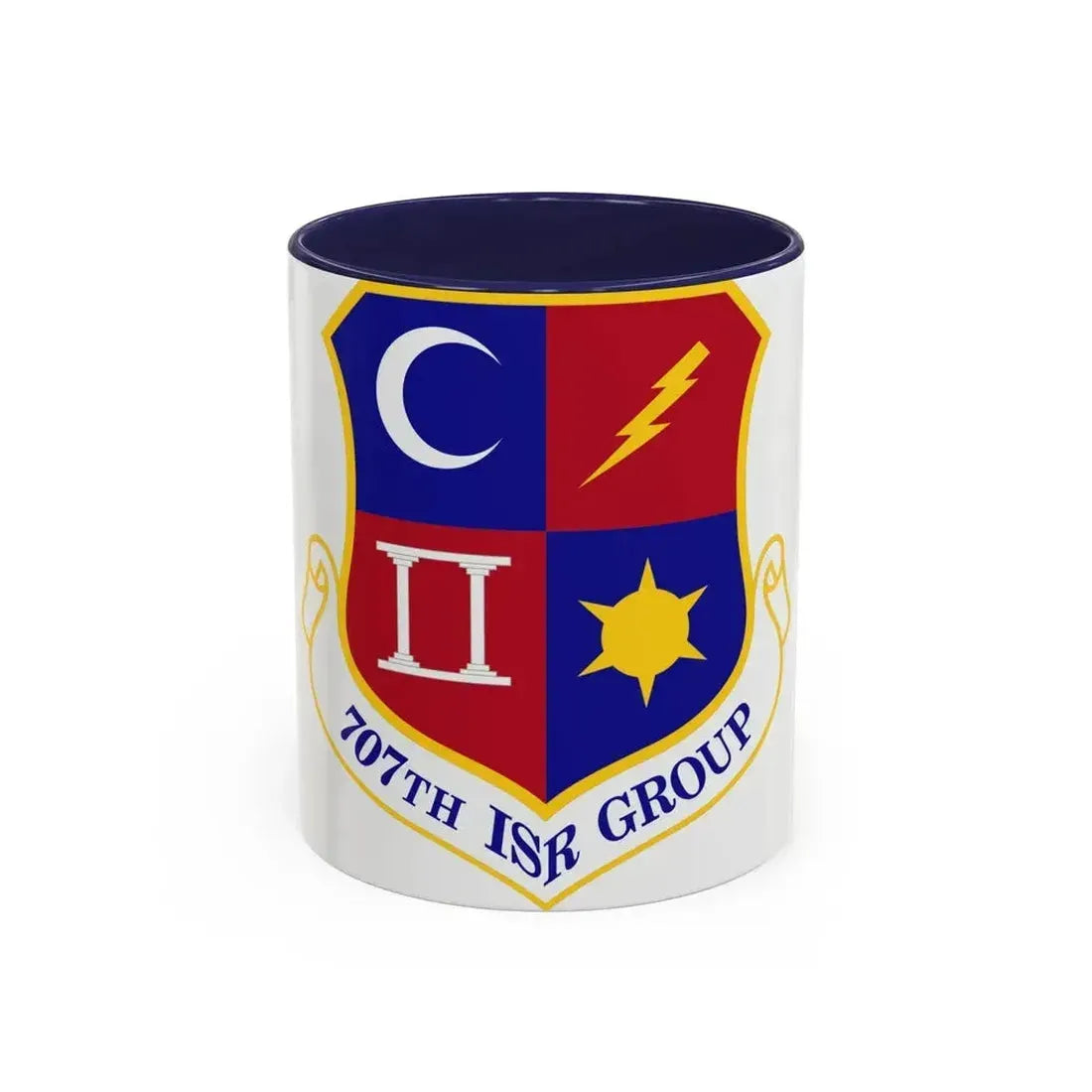 707 Intelligence Surveillance and Reconnaissance Group AFISRA (U.S. Air Force) Accent Coffee Mug 11oz Navy - Go Mug Yourself
